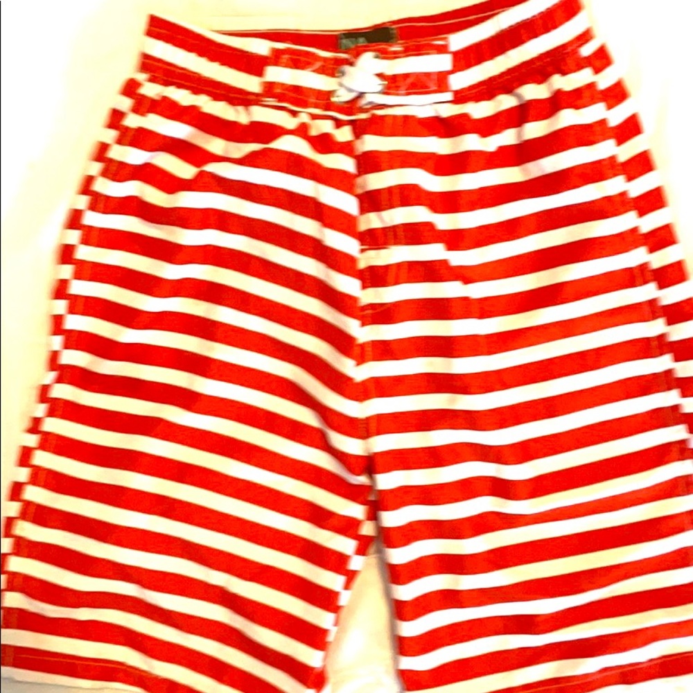 Nano Orange Striped Swim Trunks size 7